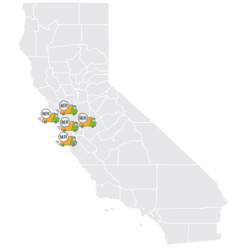 MR Express Moving Services Map California Coverage